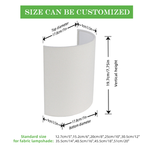 Handmade Light <strong>Shade</strong> White <strong>Linen</strong> Wall <strong>Lamp</strong> Cover Modern Half Round Drum Sconce Wall <strong>Lamp</strong> <strong>Shade</strong> - Product Image 2