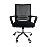Chaise de bureau exécutive inclinable à 360° en maille, pour conférences et réunions, base métallique ergonomique robuste et durable, très vendue au Brésil