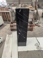 Nouveautés Pierre Naturelle Marbre Noir Nero Marquina Socle Plinthe Cube Table d'Appoint Socle en Marbre Noir