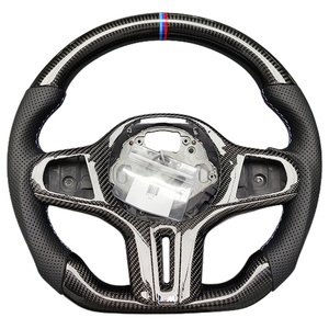 Volant sport en cuir et fibre de carbone personnalisé en usine pour BMW Série 1 2 3 4 G20 - Product Image 1