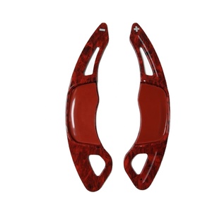 Extensión de Palanca de Cambios para Volante, Decoración de Fibra de Carbono, Rojo Brillante, para VW Golf 7/Lamando GTS/<span class=keywords><strong>POLO</strong></span> GTI - Product Image 1