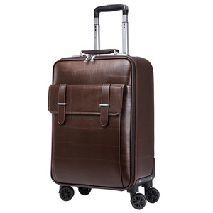 Vente en gros nouvelle <span class=keywords><strong>valise</strong></span> à roulettes avec 4 roues pivotantes logo personnalisé <span class=keywords><strong>valise</strong></span> en cuir PU <span class=keywords><strong>valise</strong></span> à roulettes de <span class=keywords><strong>voyage</strong></span> durable - Product Image 4