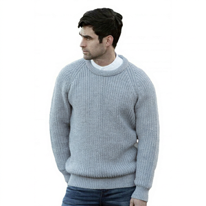 Premium Wool Sweater for <b>Men</b> and Women Custom Logo Knitted Winter Pullover with Ribbed Cuffs and Casual Streetwear Style - Product Image 1