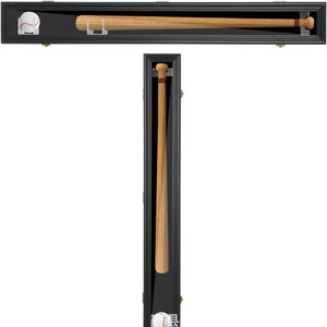 Nueva caja de almacenamiento de bates de béisbol de madera maciza estilo transfronterizo, caja de almacenamiento de bates de béisbol montada en la pared, caja negra para colección de béisbol - Product Image 2