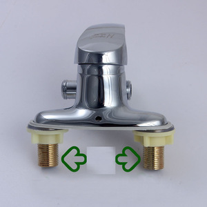 Robinet double fonction pour lavabo et douche, avec mitigeur à poignée unique, cartouche céramique et pommeau de douche rond à levage facile - Product Image 2