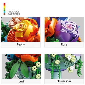 Baroque Whisper Building Blocks Flowers | 800+ High-Quality <strong>Bricks</strong>, Rebuildable Art Decor &amp; Unique Gift - Product Image 6