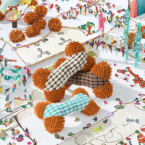 Juguete Masticable para Perros con Sonido, de Peluche con Diseño de Dibujos Animados, Entrega Rápida, Material Seguro y No Tóxico, en Forma de Hueso, para Perros Pequeños y Medianos - Product Image 3