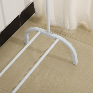 Porte-vêtements sur pied à barre unique, mobile, gain de place, noir et blanc, pour chambre, dortoir, balcon, usage intérieur - Product Image 4