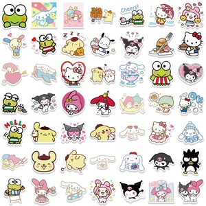 Autocollants personnalisés en vinyle imperméables Kawaii My Melody Kuromi Hello Kitty pour ordinateur portable, bouteille, <span class=keywords><strong>boutique</strong></span>, esthétique premium, professionnels - Product Image 6