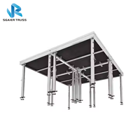 Escenario Portátil Plegable de Aluminio de 2x1m con Certificación CE/TUV, Instalación Rápida, Capacidad de Carga de 1000 kg para Escuelas/Iglesias/Hoteles