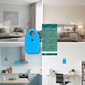 تطبيق مراقبة درجة الحرارة عن بعد مع منبه درجة الحرارة، مقياس حرارة محمول صغير للاستخدام الخارجي مع تقنية البلوتوث، مقياس حرارة ورطوبة - Product Image 1