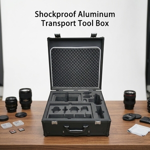 Valigia per Strumenti in Alluminio Personalizzata con Ruote Fisse, Schiuma EVA Intagliata Antiurto, Scatola Resistente agli Urti per Conservazione Attrezzature - Product Image 2