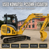 Vente Flash : Excavatrice sur chenilles Komatsu 55 d'occasion, 5,5 tonnes, système hydraulique complet, bon état, livraison rapide, expédition mondiale