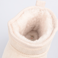 Bottes de neige tendance blanches à tige basse, en cuir napé Sunede, à semelle épaisse, pour temps chaud