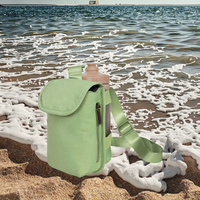 Sac à dos isotherme imperméable en polyester pour pique-nique, fermeture éclair, grande capacité, design personnalisé, porte-bouteilles et porte-aliments