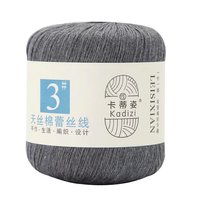 50g 3 plis 3 # dentelle de fil de coton mélangé acrylique 48 couleurs pour tricoter à la main motif teint