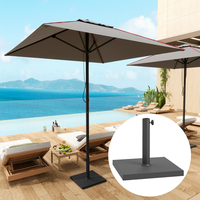 Base de parapluie JH-Mech en bloc lesté solide, résistante au vent, stable, monobloc, avec cadre intégré sans soudure et bord sans bavure