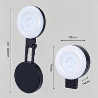 Lampu Selfie LED Ring Light Desain Jepit, 3 Tingkat Kecerahan, Pencahayaan Lembut dan Merata untuk Smartphone, Selfie, Makeup, Vlogging