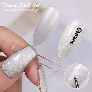 LILYCUTE Etiqueta Privada perla blanca Concha textura hilo Gel polaco estilo coreano japonés <span class=keywords><strong>semipermanente</strong></span> Gel <span class=keywords><strong>pintura</strong></span> arte <span class=keywords><strong>de</strong></span> uñas - Product Image 6