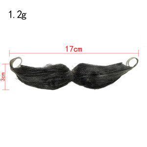 Juego de Barba y Bigote Postizos Negros Adhesivos, Accesorio para Disfraces de Halloween, Fiestas y Cabinas de Fotos - Product Image 3
