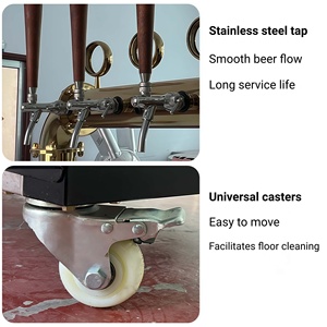 Enfriador de Cerveza de Acero Inoxidable de Alta Resistencia con Torre de 6 Grifos, Refrigerador de Barriles de Cerveza para Restaurante - Product Image 5