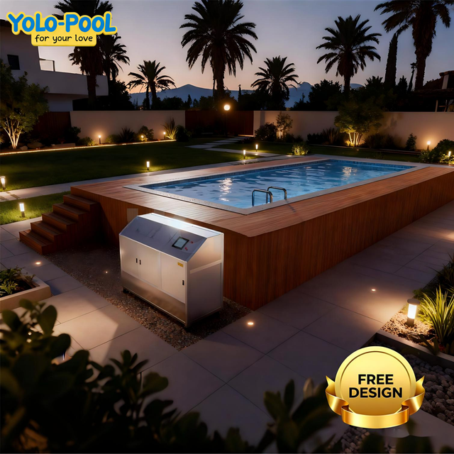 Quick Assembly Durable Stainless Steel Modular Above-Ground Spa Pool with Easy Installation and Pool Cover