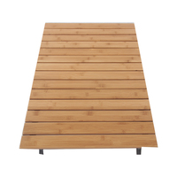 Maßgefertigter Aluminium-Rahmen Modernes Design Verstellbarer Klappbarer Holz-Picknick-Camping-Tisch für Hotelgebrauch
