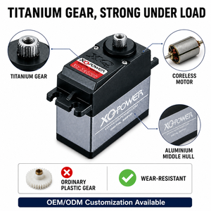 Servo Robot XQ-S4020D 20kg Sin Núcleo Impermeable con Engranaje de Titanio de Alto Torque para <span class=keywords><strong>Coche</strong></span> <span class=keywords><strong>RC</strong></span>, Crawler <span class=keywords><strong>RC</strong></span>, Avión <span class=keywords><strong>RC</strong></span> 4.8v-<span class=keywords><strong>6v</strong></span> - Product Image 4