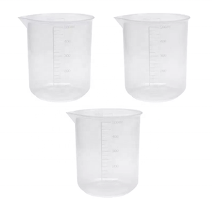 Labor Chemisch abgestufte Messbecher 100ml 250ml 500ml 1000ml Plastik becher ohne Griff - Product Image 3