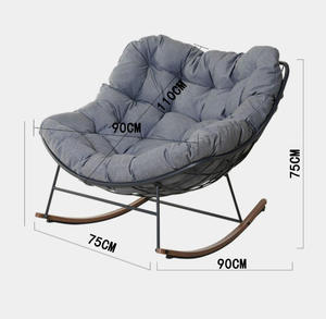 Chaise berçante de jardin et de patio pour allaitement et soins de bébé - Product Image 6