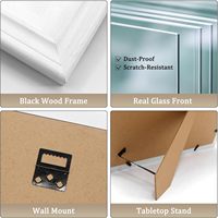 Cadre photo de diplôme MONDON 8x10 avec support pour gland, cadre en bois, verre véritable, affichage mural/sur table, passe-partout blanc ou noir