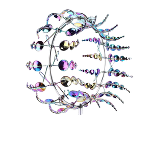 Lampe Sculpturale 3D LEVERT en Métal de Haute Qualité, Éolienne, Étanche, pour Jardin Extérieur, Décoration Tournante, Diamètre 30CM - Product Image 4