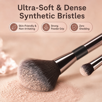 Ensemble de 4 pinceaux à paupières double embout en poils synthétiques avec miroir pour le maquillage des yeux, idéal pour les voyages et l'exportation