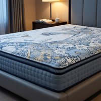 Matelas Hybride Orthopédique de Luxe 5 Étoiles à Ressorts Ensachés et Mousse à Mémoire de Forme Gel, Design Contemporain, 25 cm d'Épaisseur, Idéal pour Hôtels, Écoles et Hôpitaux