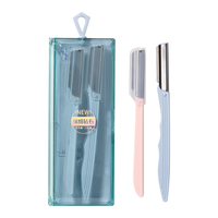 LMLTOP Couteau à sourcils professionnel réutilisable à pointe inclinée, rasoir facial en acier inoxydable à micro-intervalle SY344, vente chaude