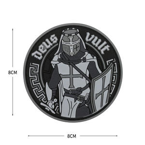 Spot <span class=keywords><strong>Deus</strong></span> Vult Crusader PVC Silicone Brassard 3D Moral Badge Patch avec pour joint adhésif souple Taille personnalisable écologique - Product Image 3