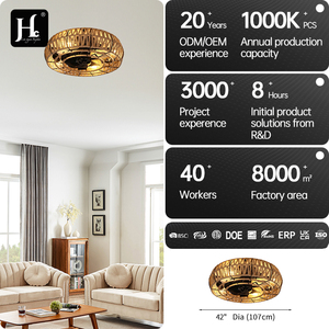 Ventilateur de plafond moderne intelligent de 19 pouces pour salle de bain, avec moteur DC en métal, bande lumineuse, télécommande, LED, 3 vitesses, faible bruit, intensité variable - Product Image 4