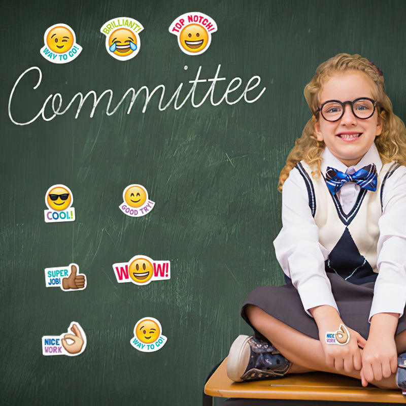 Artcreativity Assorted Emoticon Stickers for Kids - Fun Rewards
