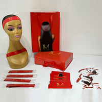 Boîtes d'emballage de luxe personnalisées avec logo pour perruques et extensions capillaires, boîtes cadeaux pour vêtements, boîtes pour vêtements avec insert en satin et ruban