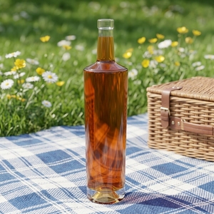 Botella de Vidrio de Fondo Grueso y Hombro Plano, Botella de Licor de Vidrio Super Flint para Envasado de <span class=keywords><strong>Vodka</strong></span>, Whisky, Ginebra, Ron y Tequila - Product Image 5