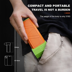 Quạt mini cầm tay siêu di động mạnh mẽ, sạc lại được, kiểu máy bay phản lực, kèm 2 pin - Product Image 4