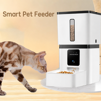 Distributeur automatique de nourriture pour animaux de compagnie intelligent 8L avec caméra, contrôle par application WiFi 2.4G 5G, double alimentation, distributeur automatique de nourriture pour chats et chiens