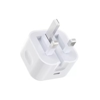 Adaptador de Corriente Plegable USB C de 20W con Enchufe del Reino Unido para Cargador, Cable de Carga Rápida, Adaptador de Cargador Apple para iPhone 16
