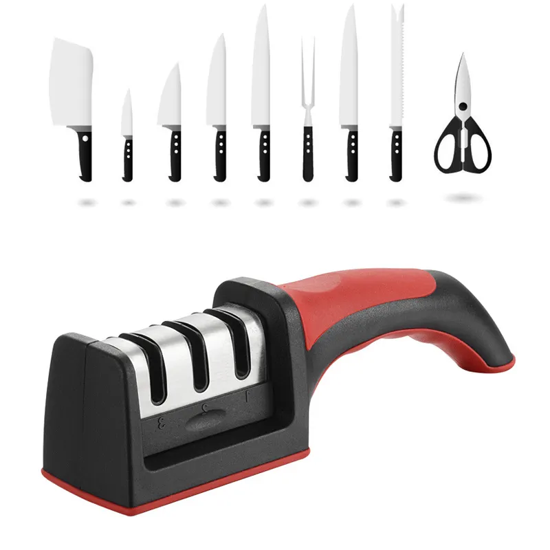 3-चरण चाकू चोखा 1 के साथ अधिक की जगह सभी चाकू चोखा के लिए मैनुअल रसोई चाकू Sharpening उपकरण