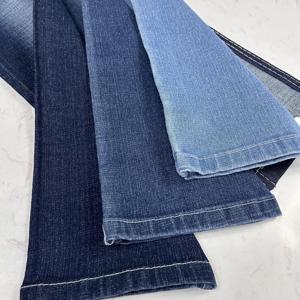 Tessuto Denim Blu Scuro in Twill Incrociato 52% Cotone 35% Poliestere 11% Viscosa 2% Spandex 379gsm 180cm - Product Image 3