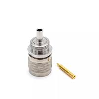 Conector de soldadura RF coaxial de enchufe macho tipo N de alta calidad para herramientas de ensamblaje de cables 141RG402