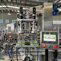 Machine de capsulage pneumatique à double tête pour fûts en plastique de grande taille pour bière artisanale, haute efficacité