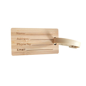 Etiqueta de Equipaje de Madera Sante, Personalizada con Nombre, Dirección, Teléfono y Correo Electrónico Grabados, Creativa, para Uso en Restaurantes - Product Image 4