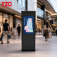 Chiosco Pubblicitario Digitale per Esterni 32 43 55 Pollici 2500 Nits Schermo LCD Antiriflesso Touch Screen IP65 per Negozi