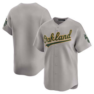 Pantalones Cortos de Béisbol Unisex Oakland Away Limited 2025, Personalizados, Talla Grande, 100% Poliéster, Transpirables, de Secado Rápido, Grises, con Logotipos Bordados - Product Image 1
